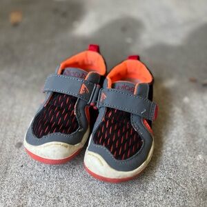 PLAE Ty Orange & Black Lightning Bolt Sneakers